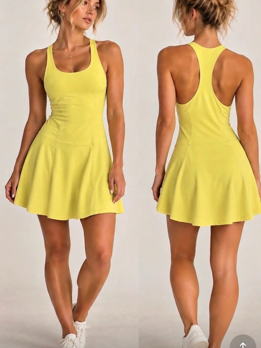 Yellow Racerback Mini Dress Like New